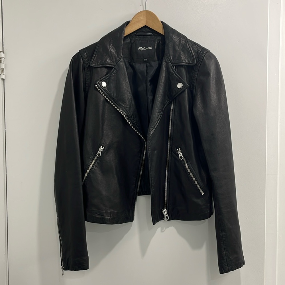 Brand new never worn Madewell motorcycle jacket in true black